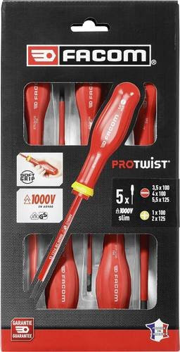 Facom Elektriker Schraubendreher-Set 5-teilig 1000V in Rot - Bild 1