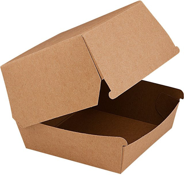 WIMEX Burgerbox mit Fettbarriere aus Papier, braun, 50 Stück, B: 11 cm, T: 11 cm, H: 9 cm - Bild 1