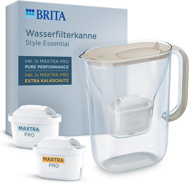 Brita Style Essential Filterkanne sand mit 2 Maxtra Pro Wasserfiltern - Bild 1