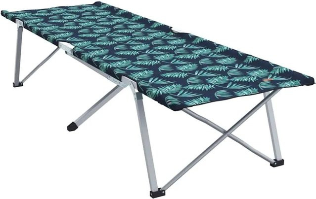 vidaXL Klappbares Schlafbett für Camping in Grün aus Oxford-Stoff und Stahl, B/T/H: 194 x 62,5 x 42,5 cm - Bild 1