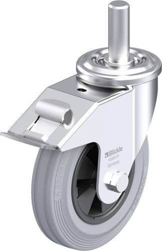 Blickle Stahlblech-Lenkrolle LEZ-VPP 160G-22-FI-SG in Grau und Schwarz mit 160 mm Rad-Durchmesser und einer Tragfähigkeit von 135 kg - Bild 1