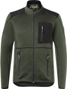 Strickjacke Kübler Workwear in Oliv und Schwarz, Größe L - Bild 1