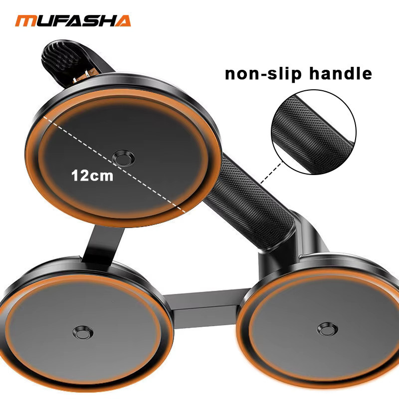 MUFASHA Vakuumheber aus Aluminiumlegierung in Schwarz für Glas und Fliesen mit 20–75 kg Tragkraft - Bild 2