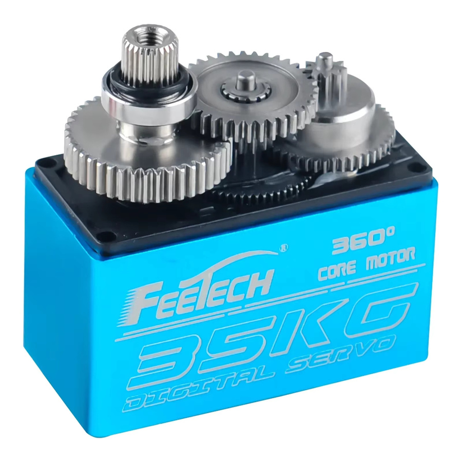 Feetech FT6335M Digitaler Servomotor, 360° Kontinuierliche Rotation, Blau, Metall - Bild 3