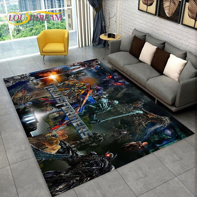 ChenYing01 3D Transformers Autobots Kinderteppich, rutschfest und waschbar, Motiv Multicolor, B x L: 70 x 100 cm - Bild 1