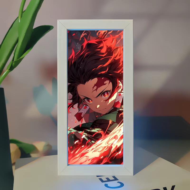 Bandai Demon Slayer Anime LED Nachtlicht in Weiß als dekorative Schreibtischlampe für dein Schlafzimmer - Bild 1