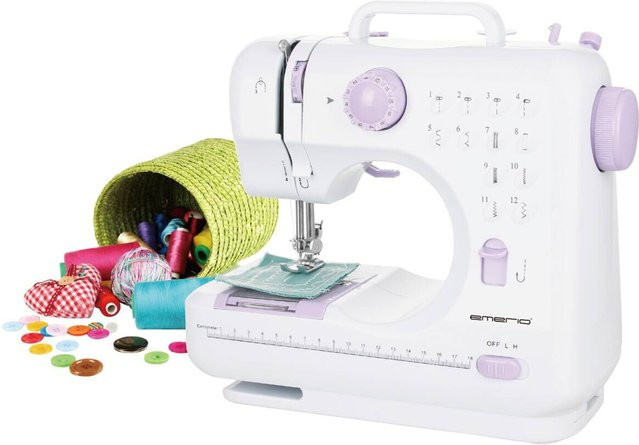 Emerio Nähmaschine SEW-121820 in Weiß und Lila aus Kunststoff, B/H/T: 27,5 x 26 x 12,1 cm - Bild 1