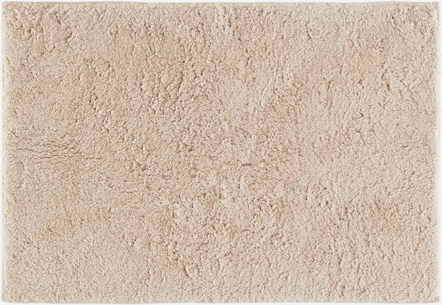 Rutschfeste Badematte aus 100% Baumwolle in Beige, geeignet für Fußbodenheizung - Bild 1