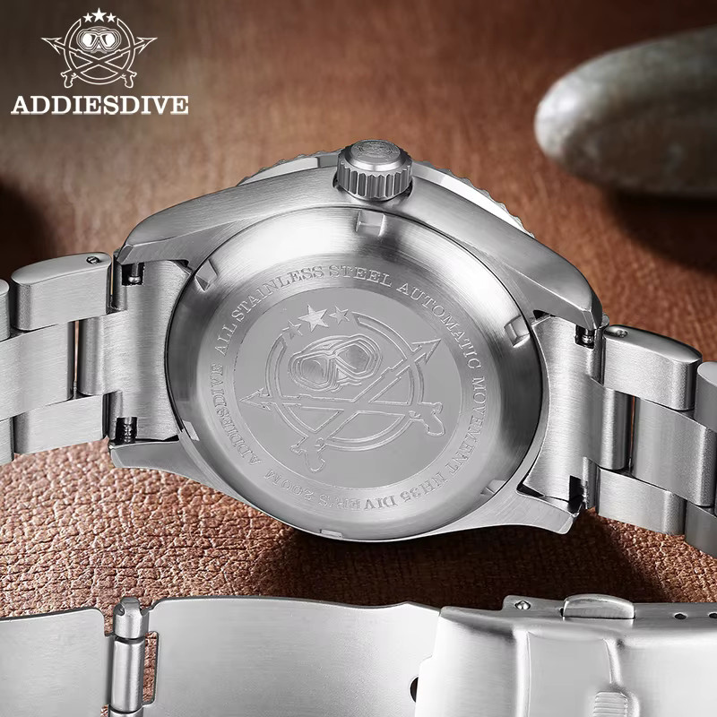 ADDIESDIVE Armbanduhr Automatik, Edelstahl, schwarz, Herren - Bild 2