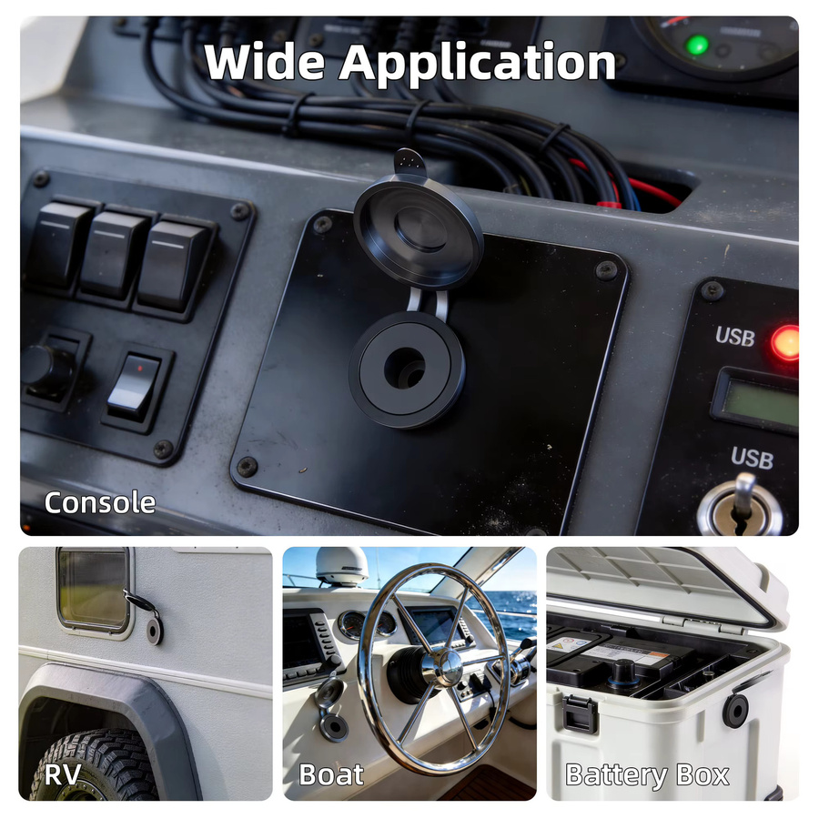 Daiertek Starlink Mini RV Kabeldurchführungs-Kit in Schwarz mit wasserdichter Aluminium-DC-5,5x2,1-Buchse und O-Ring-Adapter für die Fahrzeugmontage - Bild 5