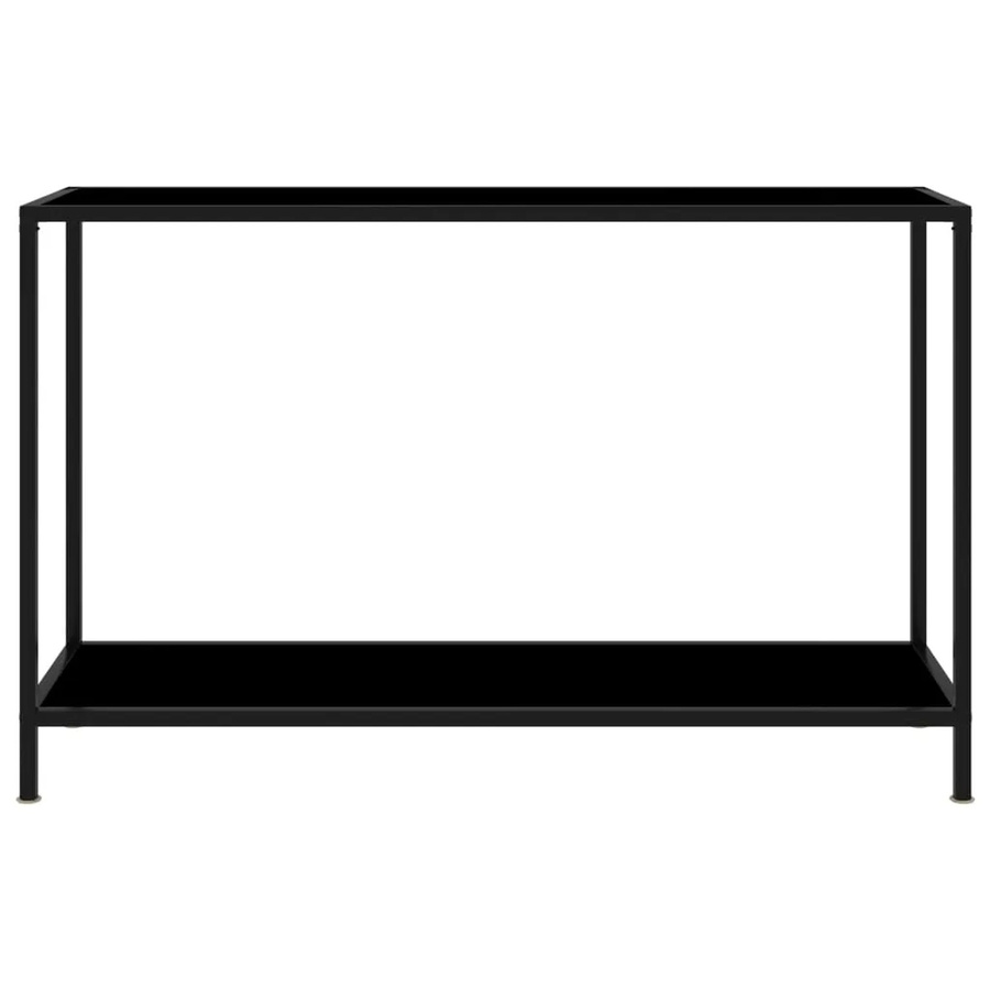 vidaXL Konsolentisch Modell 3 in Schwarz aus Hartglas und pulverbeschichtetem Stahl, B/T/H: 120 x 35 x 75 cm - Bild 2
