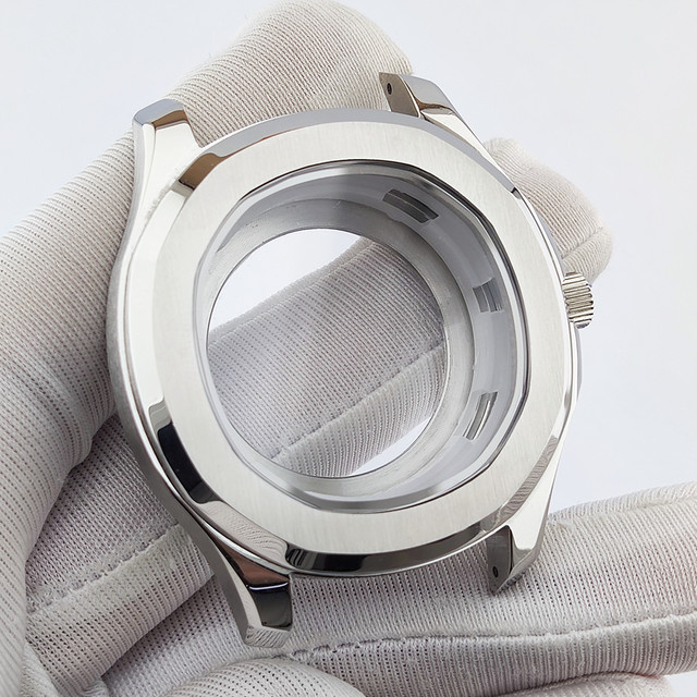 OUMASHI Uhrengehäuse, Herren, Silber, 43 mm, Saphirglas, wasserdicht - Bild 1