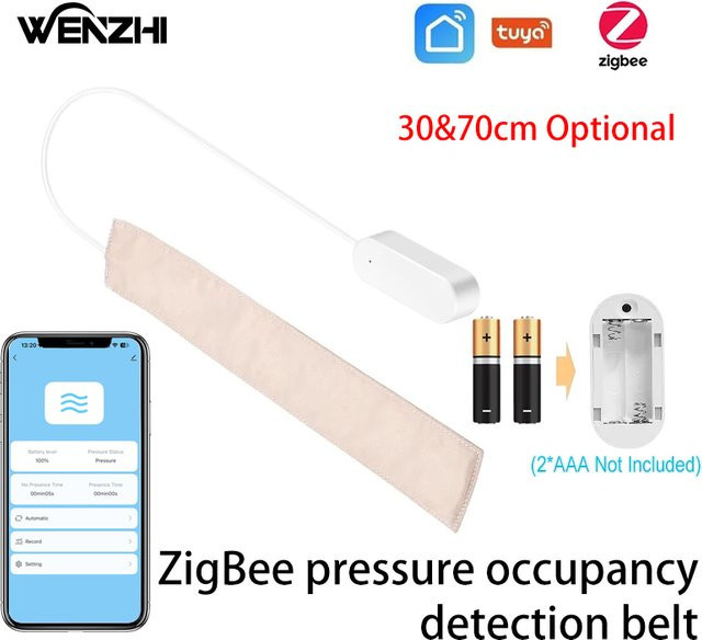 Wenzhi Zigbee Drucksensor als Anwesenheits- und Präsenzdetektor in Weiß für Tuya Smart Life Hausautomation - Bild 1
