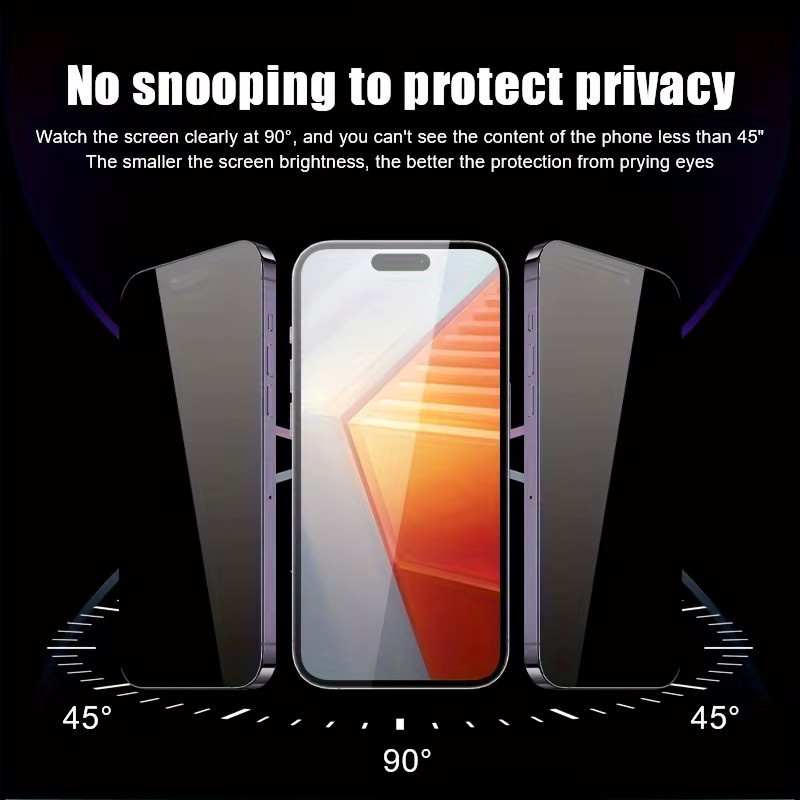 Samsung Anti-Spy Privacy Displayschutzfolie aus gehärtetem Glas für A55 5G A54 A53 A51 A52 A52S A16 A15 A14 A13 A12 A35 A34 A32 A31 A50 transparent - Bild 2