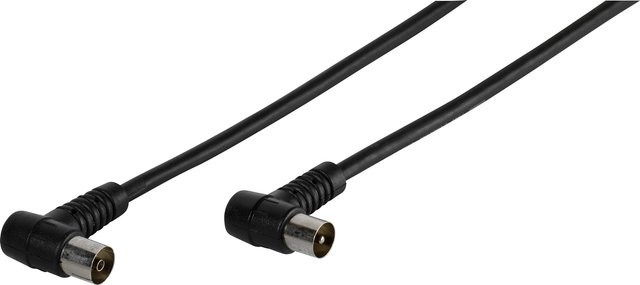 Vivanco TV und Radio Winkel Antennenkabel in Schwarz, 1,5 m Länge - Bild 1