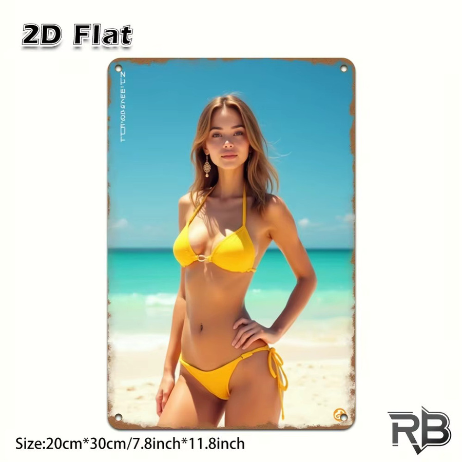 CIFBUY Leinwandposter Bikini-Mädchen Wandkunst in Mehrfarbig, Rechteckig - Bild 2