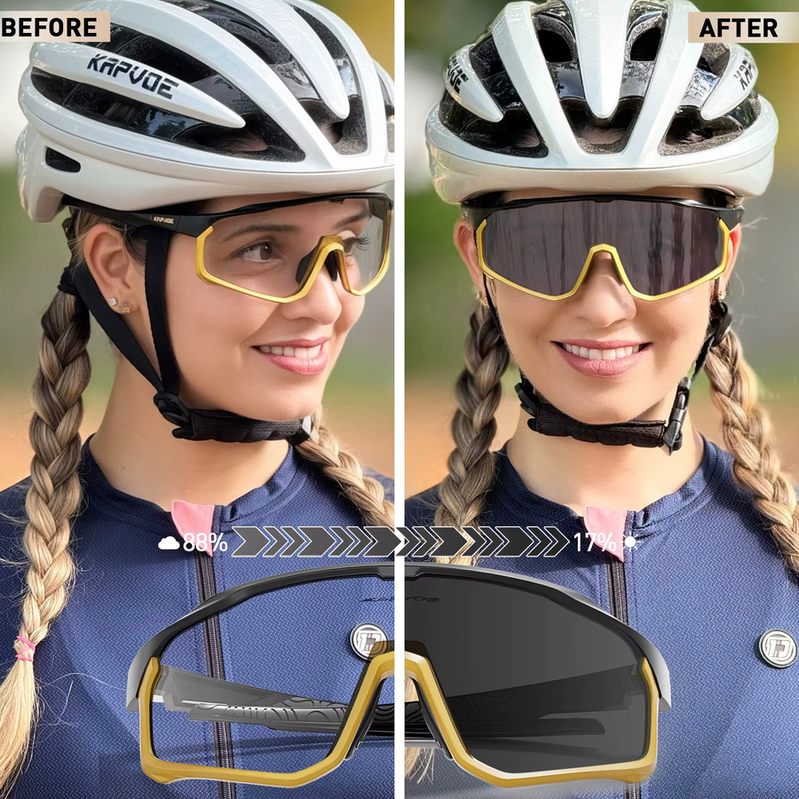 Kapvoe Sportsonnenbrille, photo chrome, Kunststoff - Bild 2