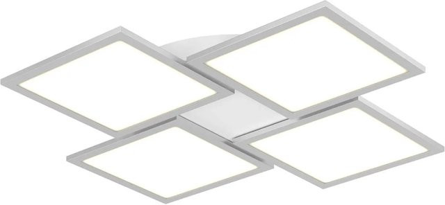 Lucande LED Deckenleuchte Ilira 9956033 in Alu-Grau, 4-flammig, dimmbar mit Leselampe und Fernbedienung, modern für Küche und Wohnbereich - Bild 1