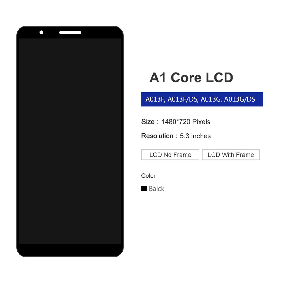 Samsung A01 Core LCD-Display mit Touchscreen-Digitizer in Schwarz für SM-A013G A013F A013M/DS - Bild 3
