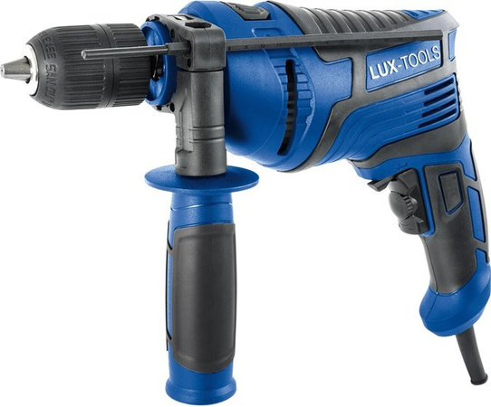 LUX-TOOLS Schlagbohrmaschine E-BMS-21 in Blau mit 750 W und Tiefenanschlag