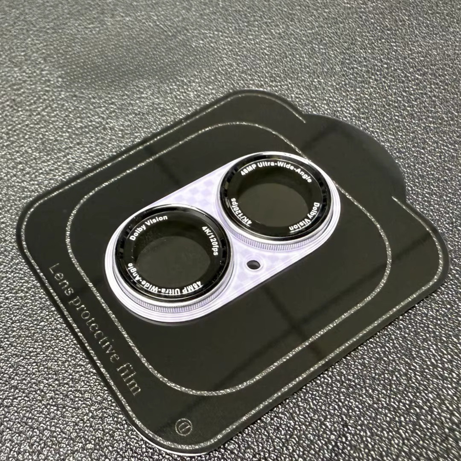 2er-Set Kevlar Carbon Faser Objektivschutz für iPhone 17 Pro mit Legierungsring und HD-Glas in Blau - Bild 4