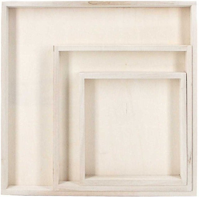 Rico Design Objektrahmen aus Holz, quadratisch, Breite: 32 cm, Höhe: 32 cm - Bild 1