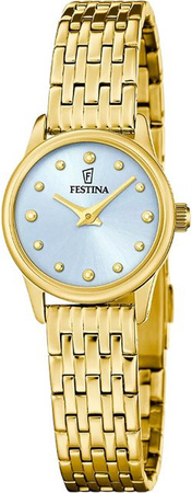Festina Damenuhr Mademoiselle, Quarz, Edelstahl, Blau, 23 mm, 5 ATM