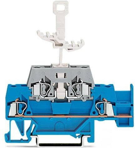 WAGO 280-526 Doppelstock-Durchgangsklemme 5mm Zugfeder in Blau und Grau, 50 Stück - Bild 1