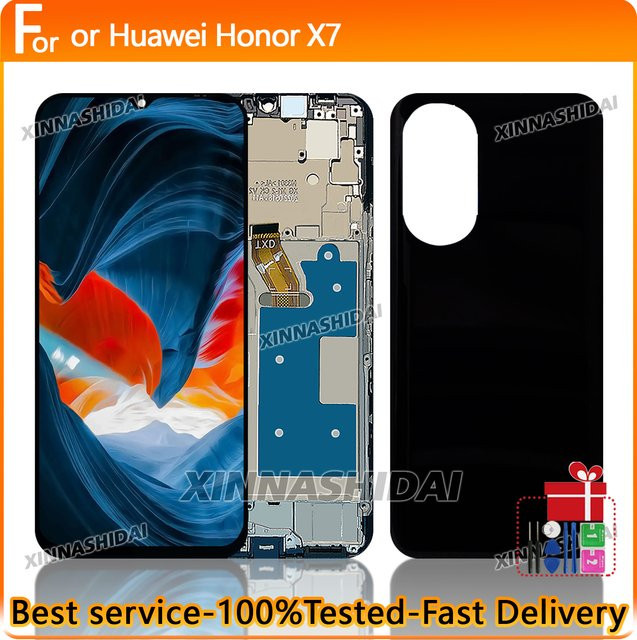 Huawei Honor X7 LCD-Display Ersatz mit Rahmen und Touchscreen Digitizer Baugruppe in Schwarz - Bild 1