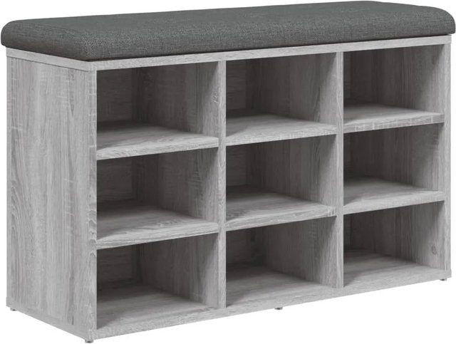 vidaXL Schuhbank Grau Sonoma, B/T/H: 82 x 32 x 50 cm - Bild 1