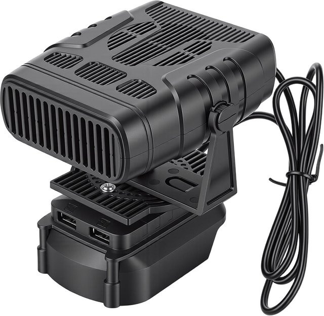 Koogeelife Kabelloser Heizlüfter in Grau mit 2 Stufen und Dual-USB-Anschlüssen, kompatibel mit BL1830 BL1850 BL1840 Akkus - Bild 1
