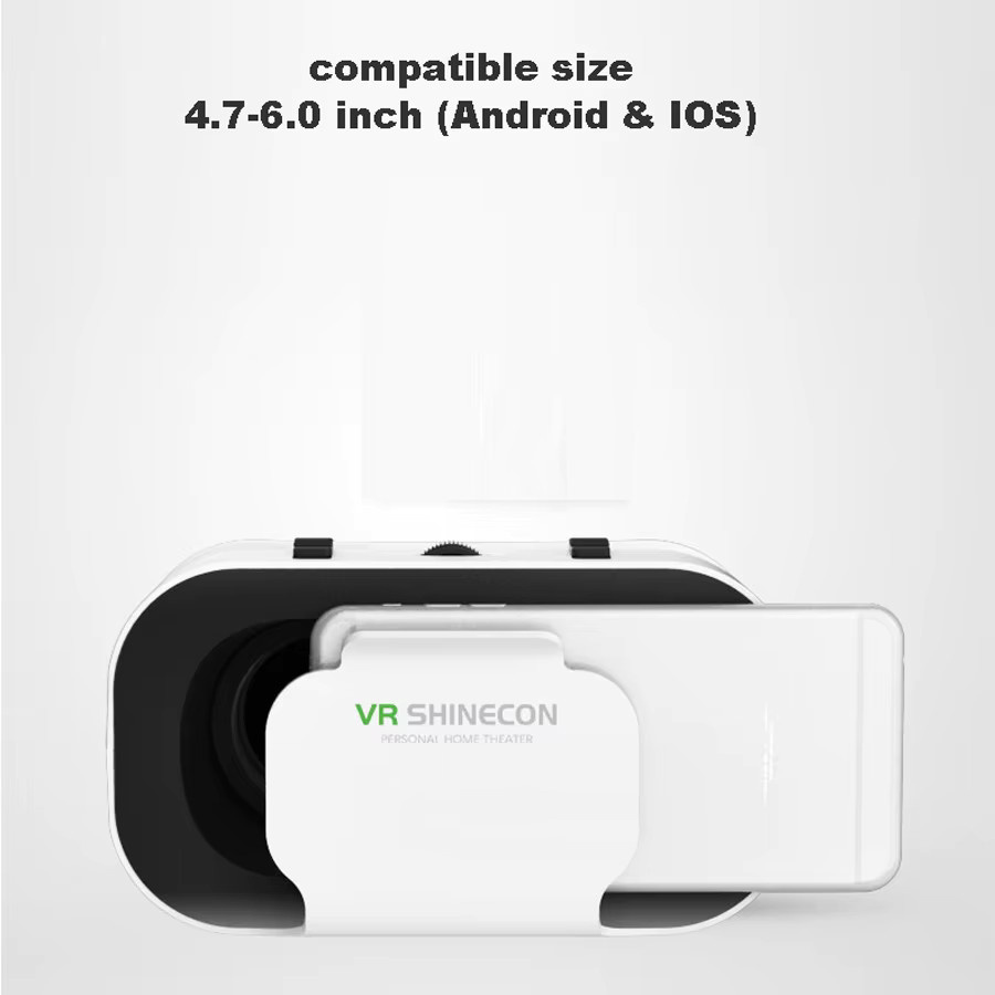 Shinecon Virtual Reality VR-Brille 3D-Headset für mobile Smartphones in Weiß - Bild 2