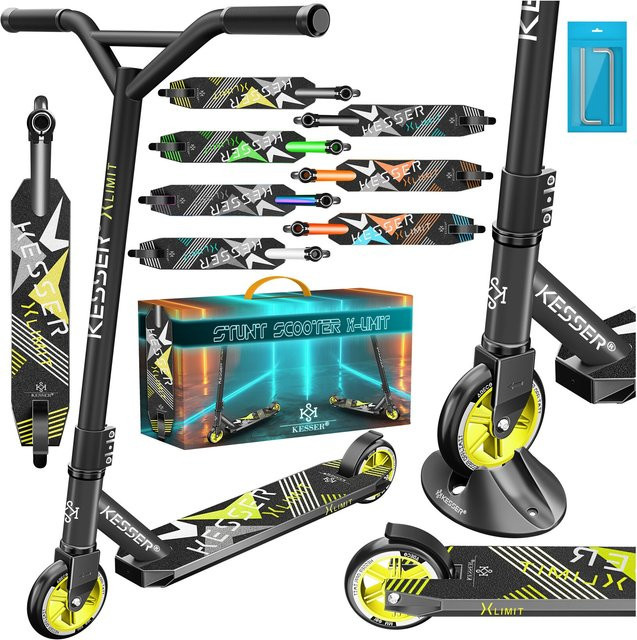 KESSER Funscooter X-Limit Stuntscooter mit 360° Lenkung und PU Rädern - Bild 1