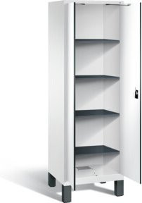 C+P Wäsche-Spind Evolo in Weiß mit Front Dekor Weiß und Korpus Verkehrsweiß, H x B x T: 185 x 61 x 50 cm - Bild 1