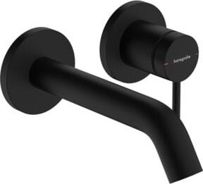 Hansgrohe Einhebel-Waschtischarmatur Tecturis S UP für Wandmontage in Matt-Schwarz mit Ausladung 16,5 cm und Pop-up-Abfluss - Bild 1