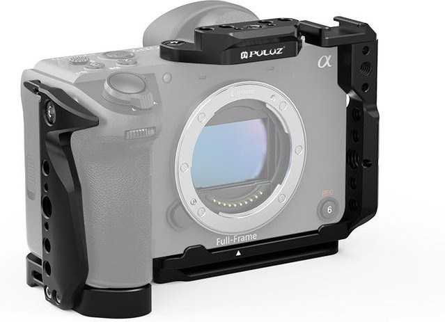 PULUZ Kamerakäfig-Stabilisator-Rig aus Aluminiumlegierung für Sony Cinema Line FX2 / ILME-FX2B in Schwarz - Bild 1