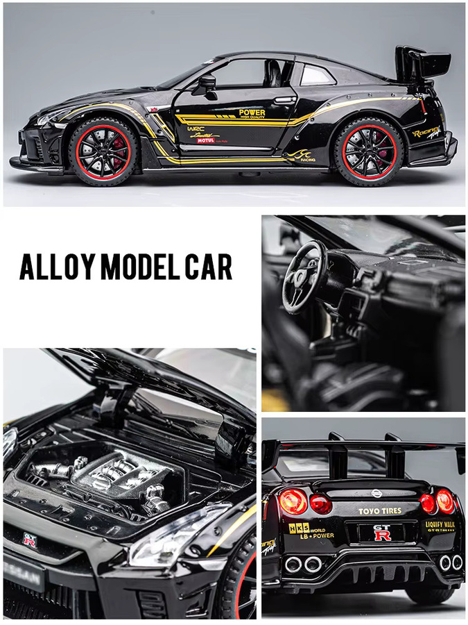 RMZ CiTY Nissan Skyline GTR R35 Nismo GT3 Racing, Spielzeug Auto Modell, 1:32, mit Licht und Sound - Bild 6