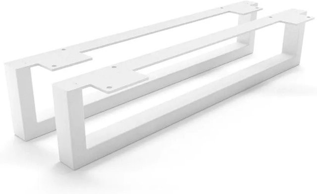 HEVVA Möbelfüße GRAZ 2er Set Weiß, Höhe: 10 cm, Tiefe: 50 cm - Bild 1