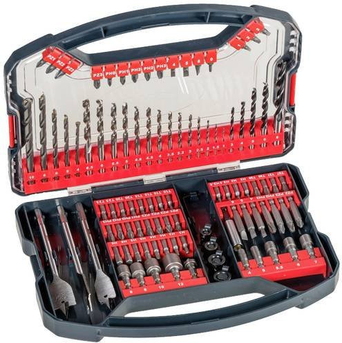 kwb Power-Box 101-teiliges Bohrer- und Bit-Set aus Edelstahl in Multicolor mit Bits, Stecknüssen sowie Bohrern für Stein, Holz, Metall, Beton, Mauerwerk und Fräsen - Bild 1
