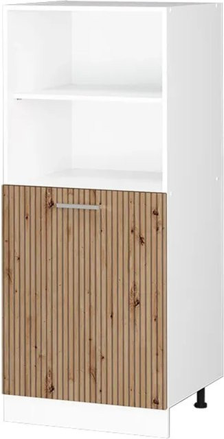 Vicco R-Line Herdbauschrank Artisan-Eiche und Weiß mit Glastüren, B/T/H: 60 x 31 x 80 cm - Bild 1