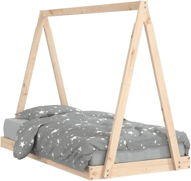 vidaXL Kinderbett im Tipi-Design aus Kiefernholz in Braun, B/T/H: 160 x 80 x 121,5 cm - Bild 1
