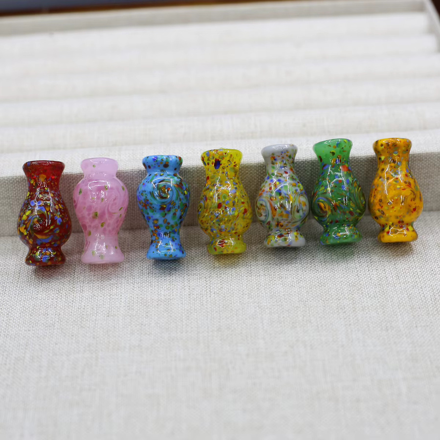 5 Stück Vasenförmige Stanzperlen, Lampwork-Glasperlen, 15 x 25 mm - Bild 5