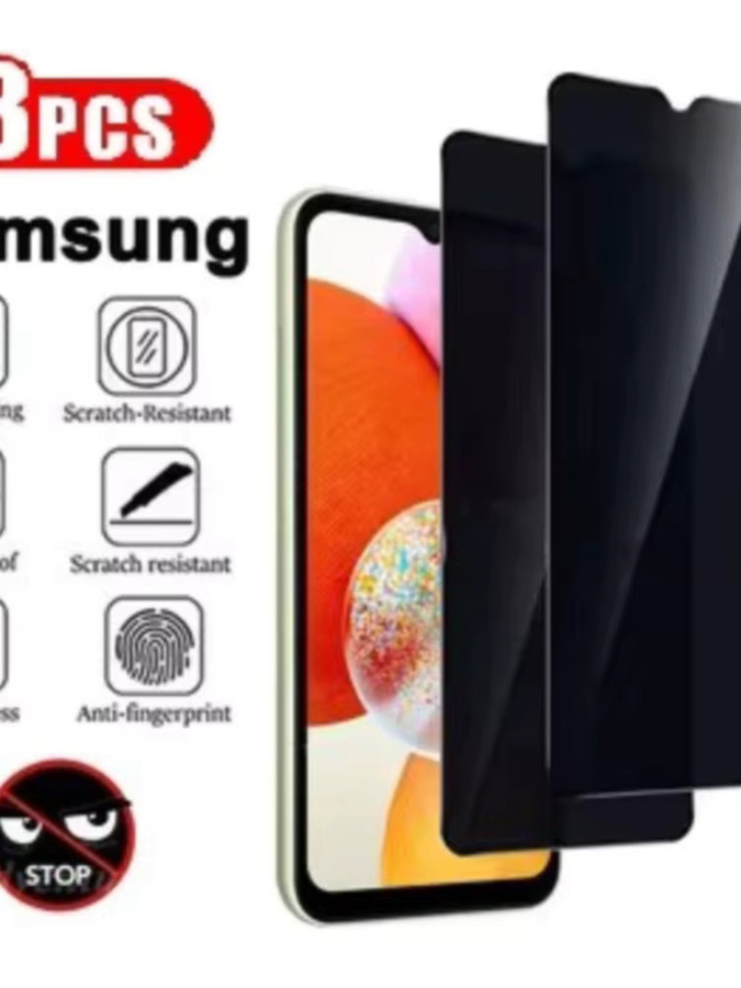 3 Stück Privatsphäre Displayschutzfolie aus gehärtetem Glas für Samsung Galaxy Xcover 6, F14, M13, M14, M23, M32, M33, M34 5G, transparent - Bild 6