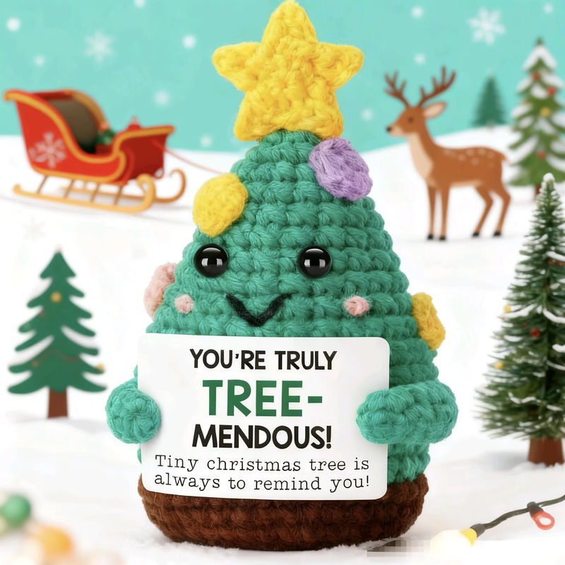 Handgefertigtes Hängeornament aus Textil in Grün als dekorative Weihnachtsfigur - Bild 2