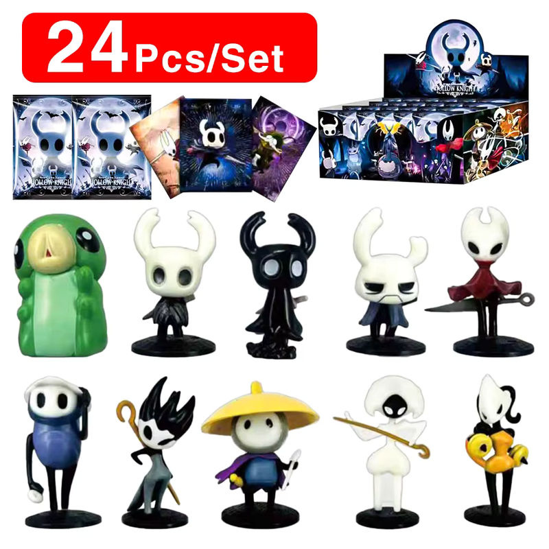 24-teiliges Set Hollow Knight Anime-Figuren von Bandai, mehrfarbige Blind Box Sammelfiguren aus Kunststoff - Bild 6