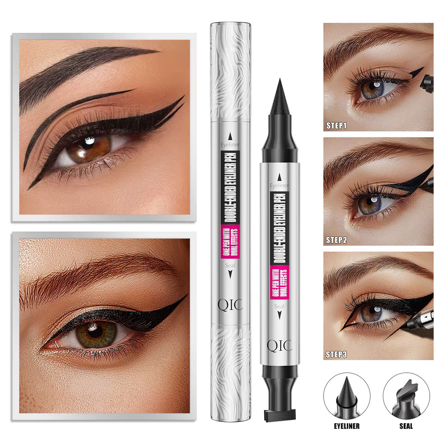 QIC Eyeliner-Stift, doppelseitig, wasserfest - Bild 3
