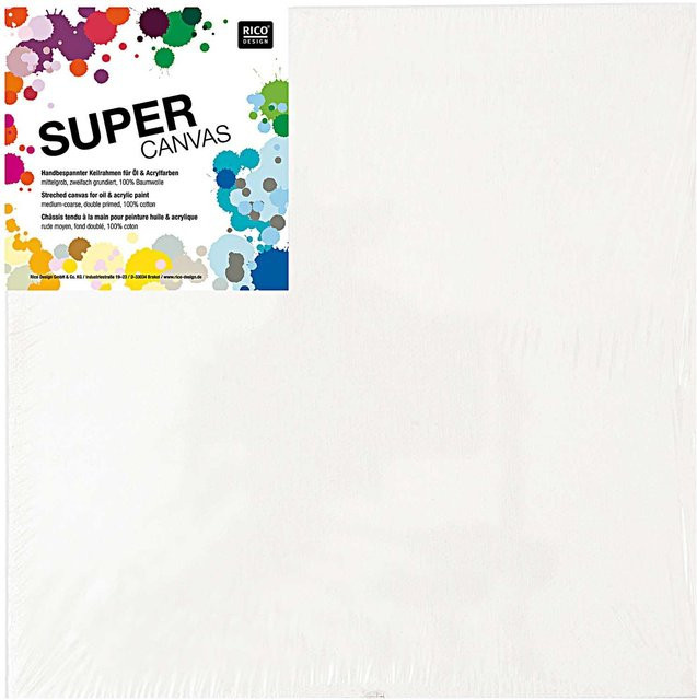 Rico Design Super Canvas Keilrahmen quadratisch weiß B/H: 60 x 60 cm - Bild 1
