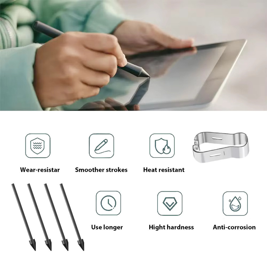 Samsung Eingabestiftspitze für Galaxy Tab S6 Lite, S7 FE, S8 Plus und S9 Ultra in Schwarz mit 4096 Druckstufen Unterstützung - Bild 4