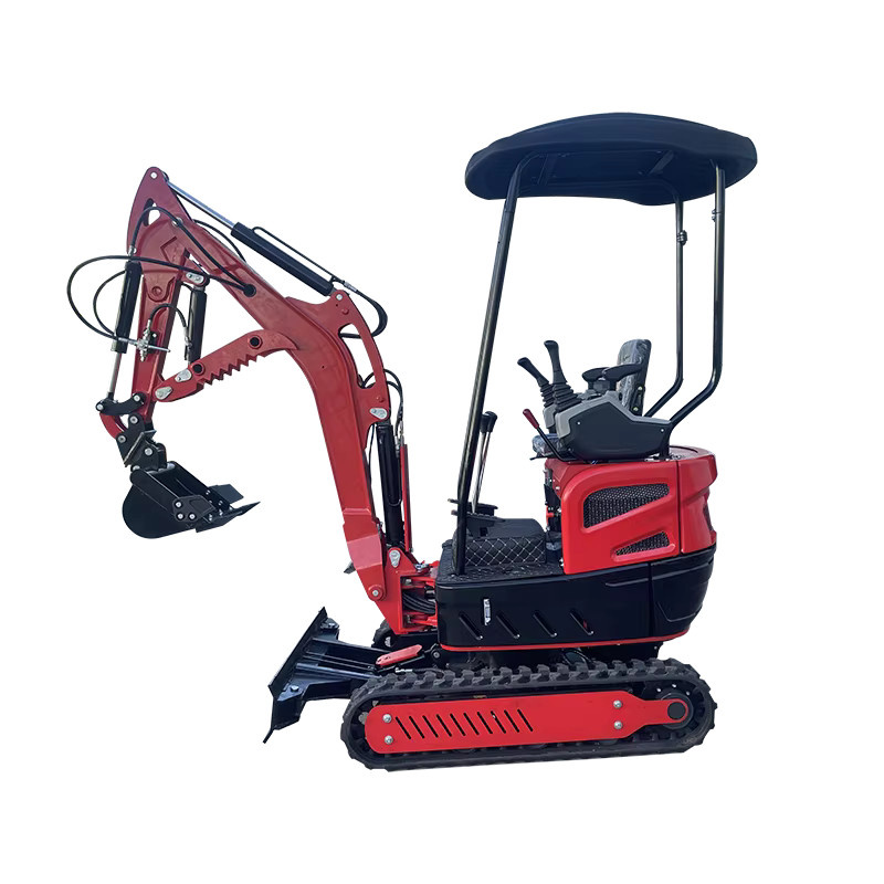 Nicosail Mini-Bagger 1,5t in Rot mit EPA CE-Zertifizierung für Garten, Landwirtschaft und Landschaftsbau - Bild 1