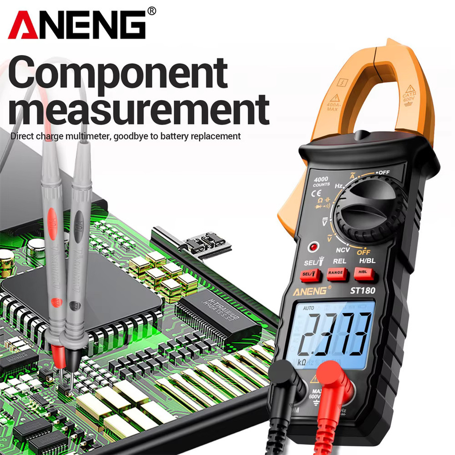 ANENG ST180 Hochpräzises Zangenmessgerät mit Ein/Aus-Summer und Diodentest für die Elektriker-Wartung - Bild 4
